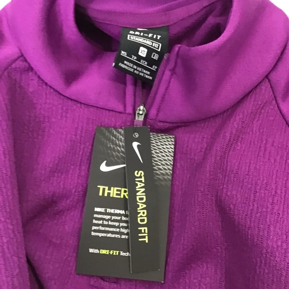 NIKE 1/4 Zip Purple Sweatshirt - Picture 6 of 7